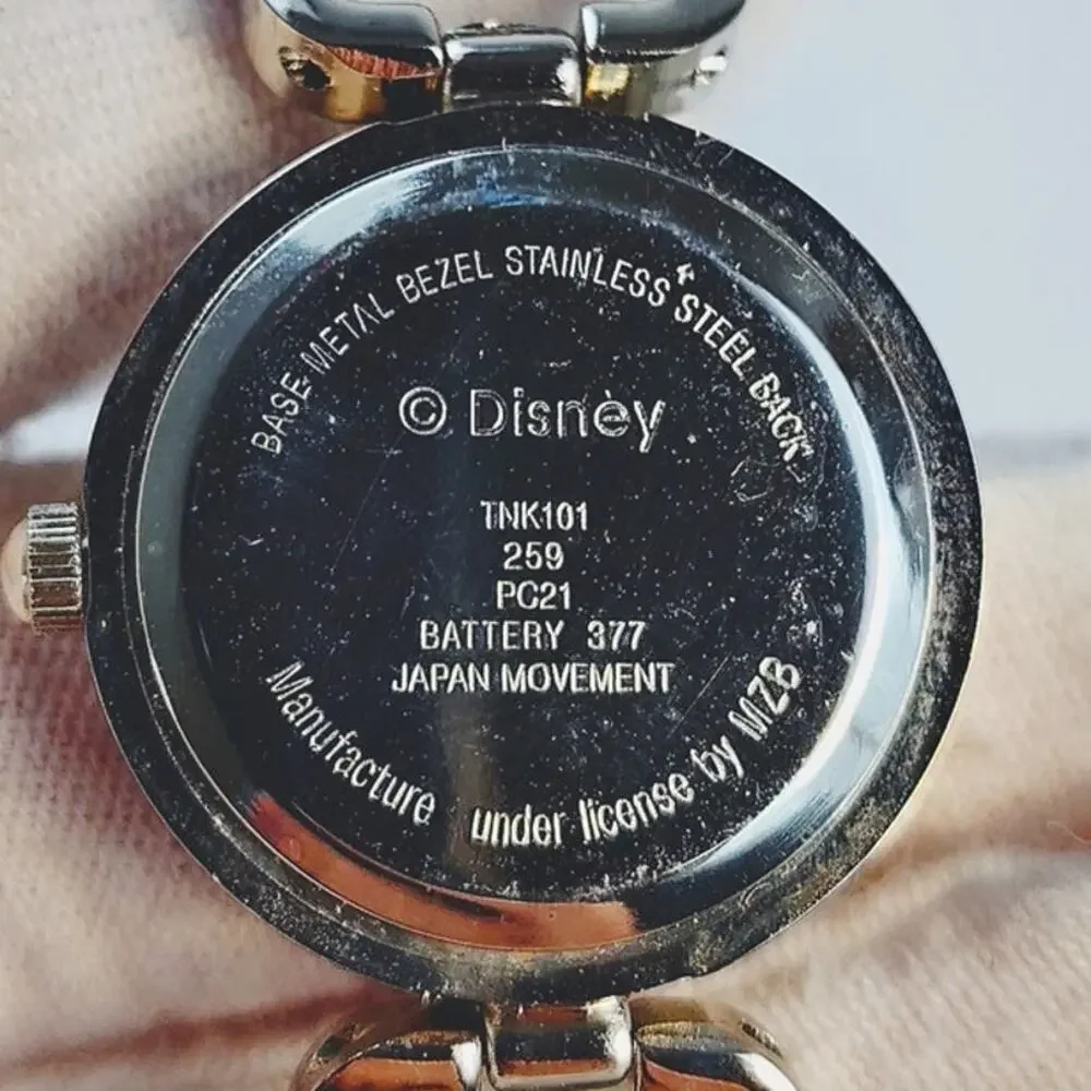 Disney Tinker Bell Silver-Toned Metal Band Watch New in Box
